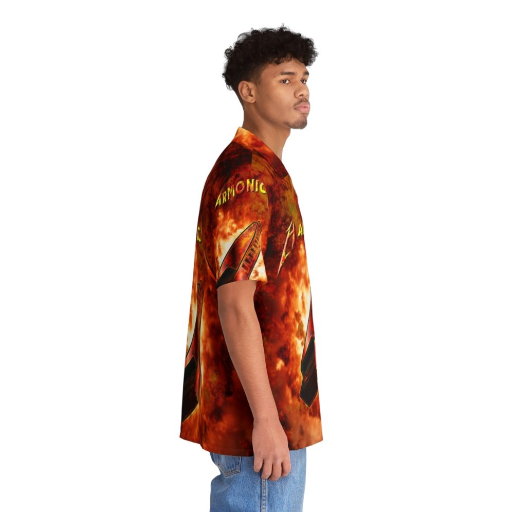 Hard Rock Harmonica Hawaiian Shirt - Retro Music Inspired Tee - People Pight