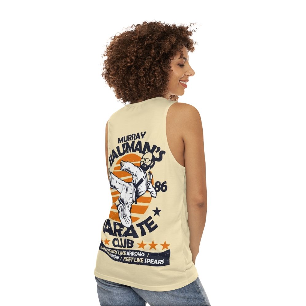 Murray Bauman's Karate Club Unisex Tank Top - Stranger Things Inspired - women back