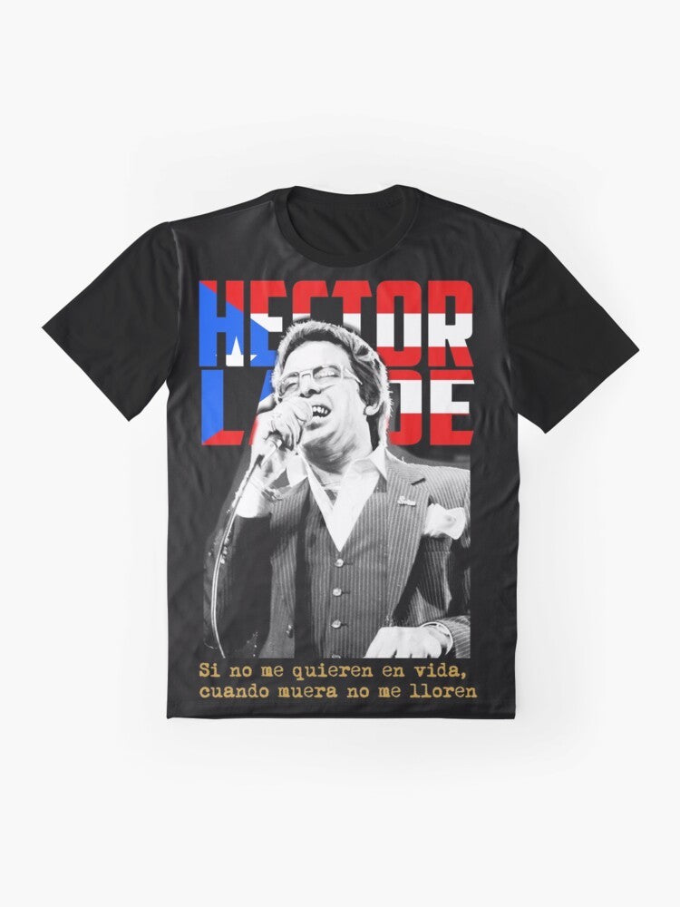 Hector Lavoe Latin Salsa Graphic T-Shirt - Flat lay