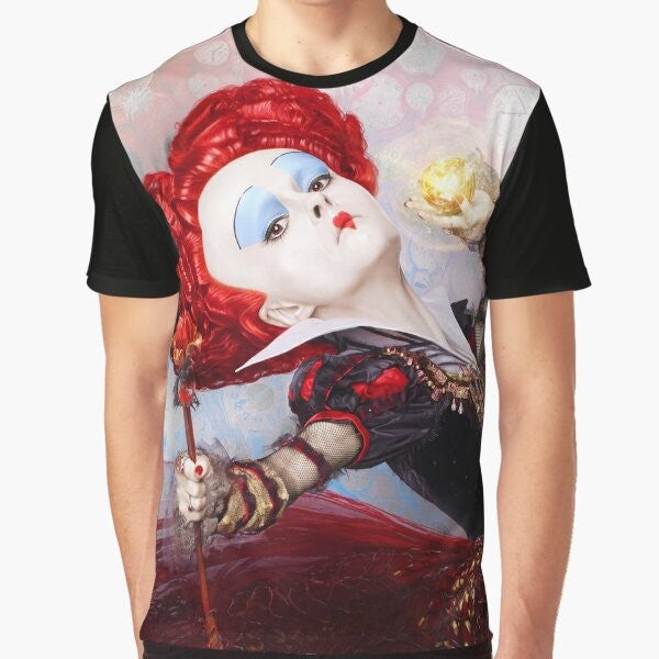 Graphic tee featuring the iconic Red Queen character from Alice in Wonderland