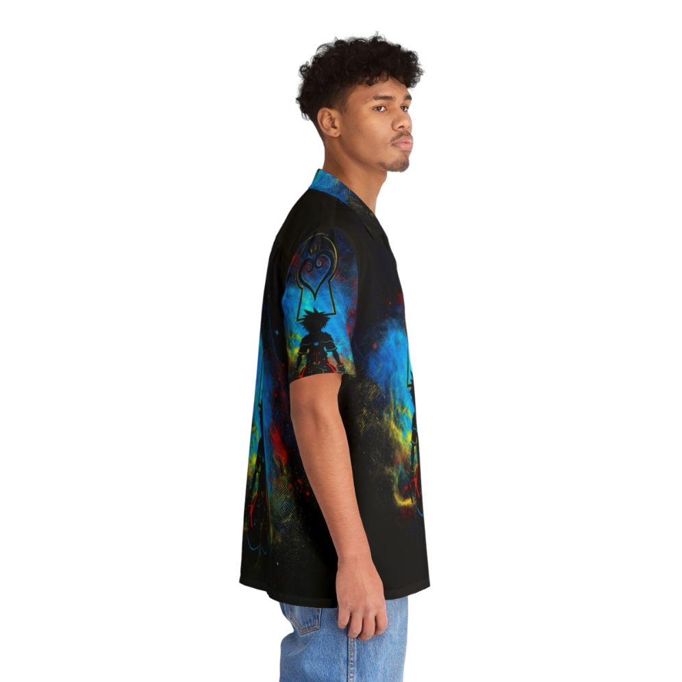 Kingdom Art Hawaiian Shirt featuring characters and designs from the Kingdom Hearts video game series - People Pight