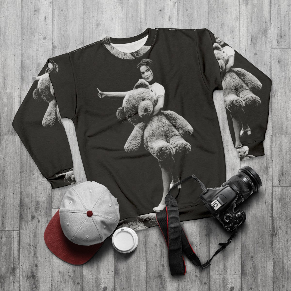 Bjork Teddy Bear Sweatshirt - flat lay