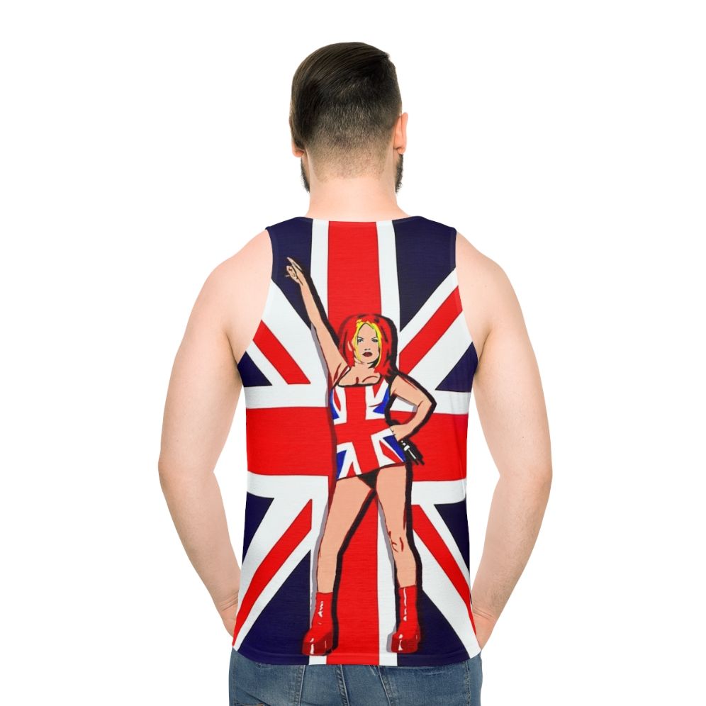 Union Jack patriotic unisex tank top - men back