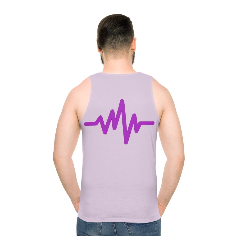 Music Unisex Tank Top with Graphic Design - men back