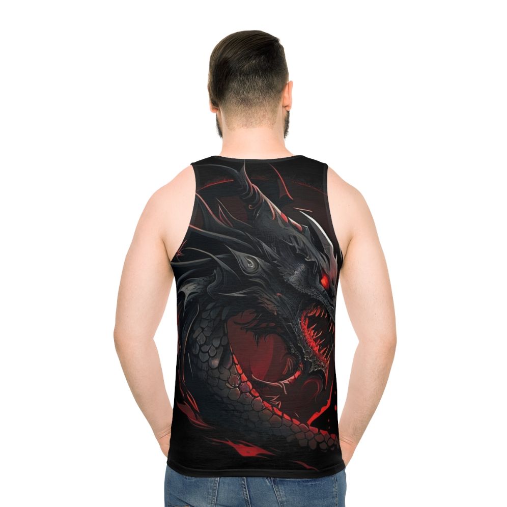 Mythical dragon unisex tank top - men back