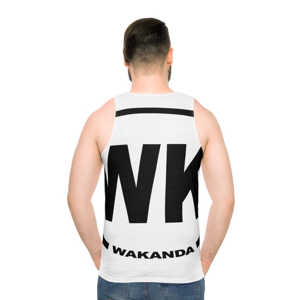 Wakanda Unisex Tank Top - men back