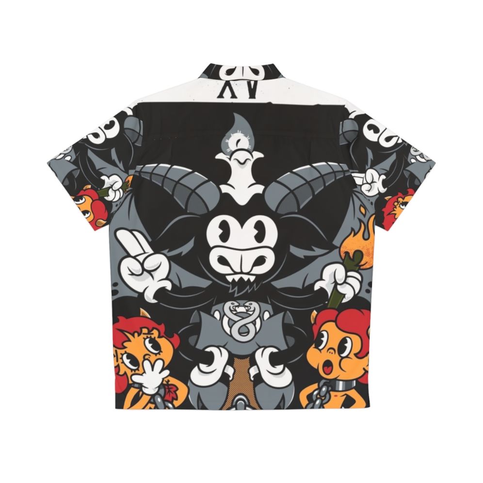 Devil Tarot Baphomet Hawaiian Shirt - Back