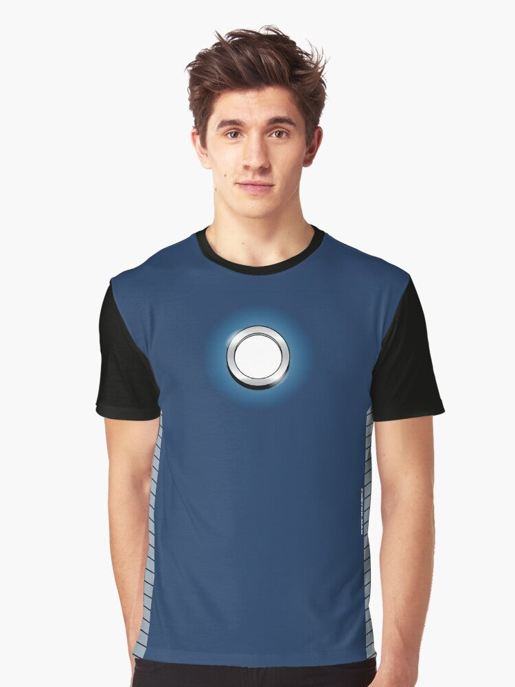 Proton Man superhero costume graphic t-shirt for adults - Men