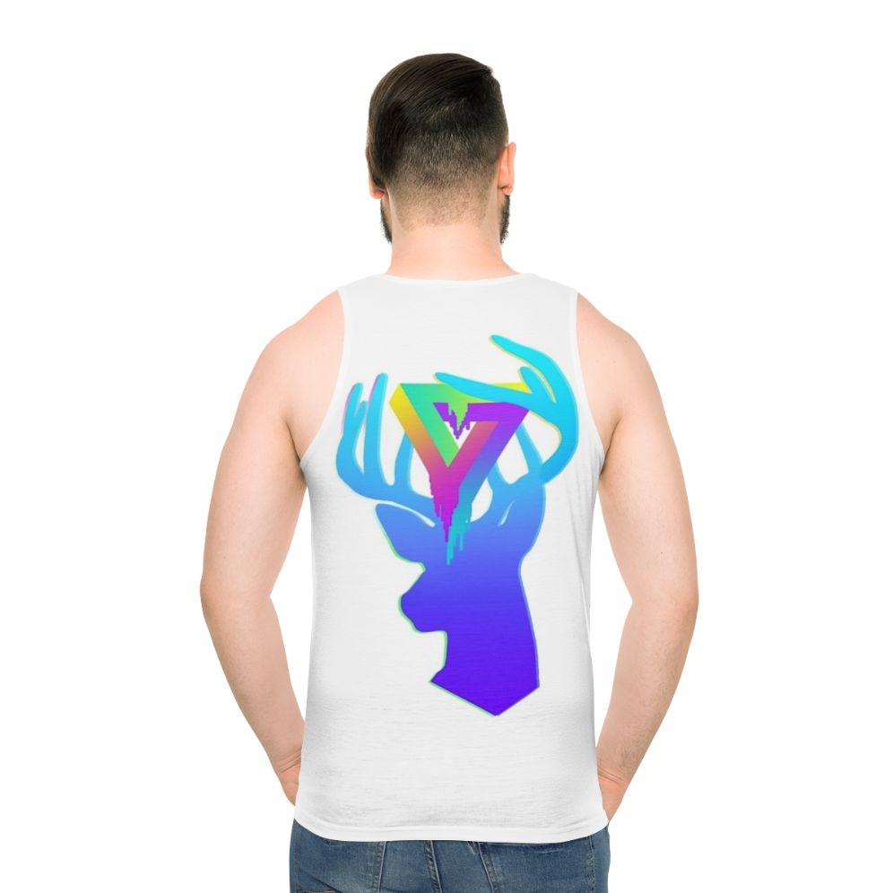 Neon Deer Acrylic Unisex Tank Top - men back