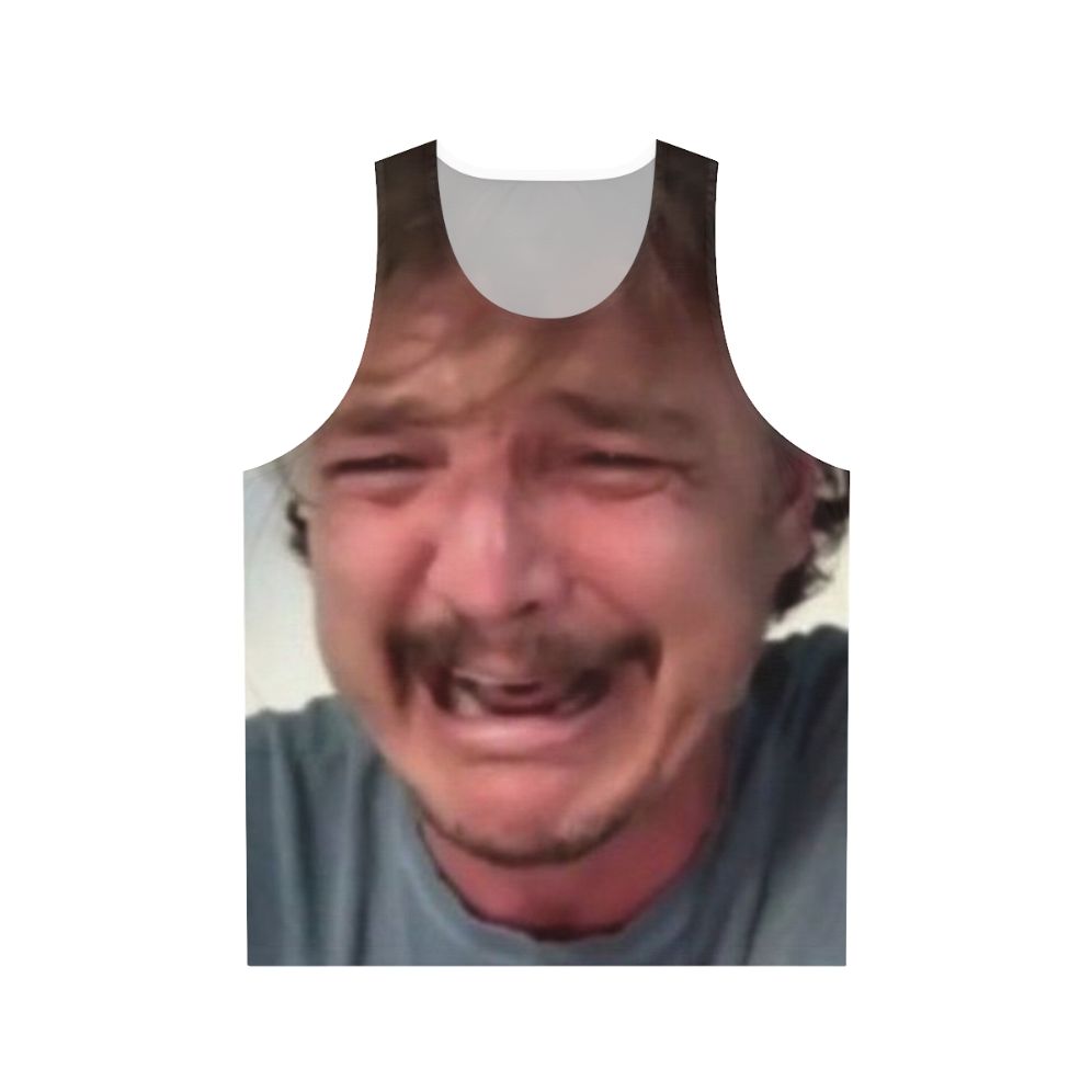 Pedro Pascal Crying Meme Unisex Tank Top