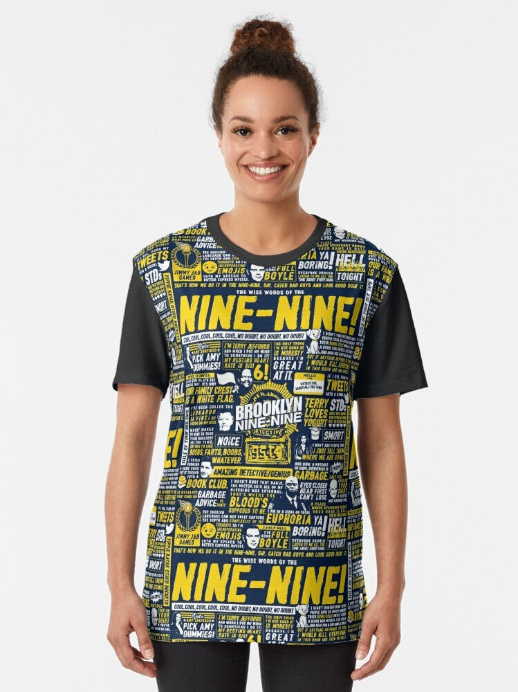 Brooklyn Nine-Nine Graphic T-Shirt featuring the wise words and characters from the popular TV show - Women