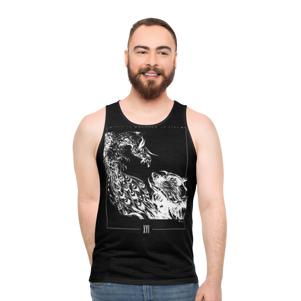 Final Fantasy XVI Fate Monochrome Unisex Tank Top - men