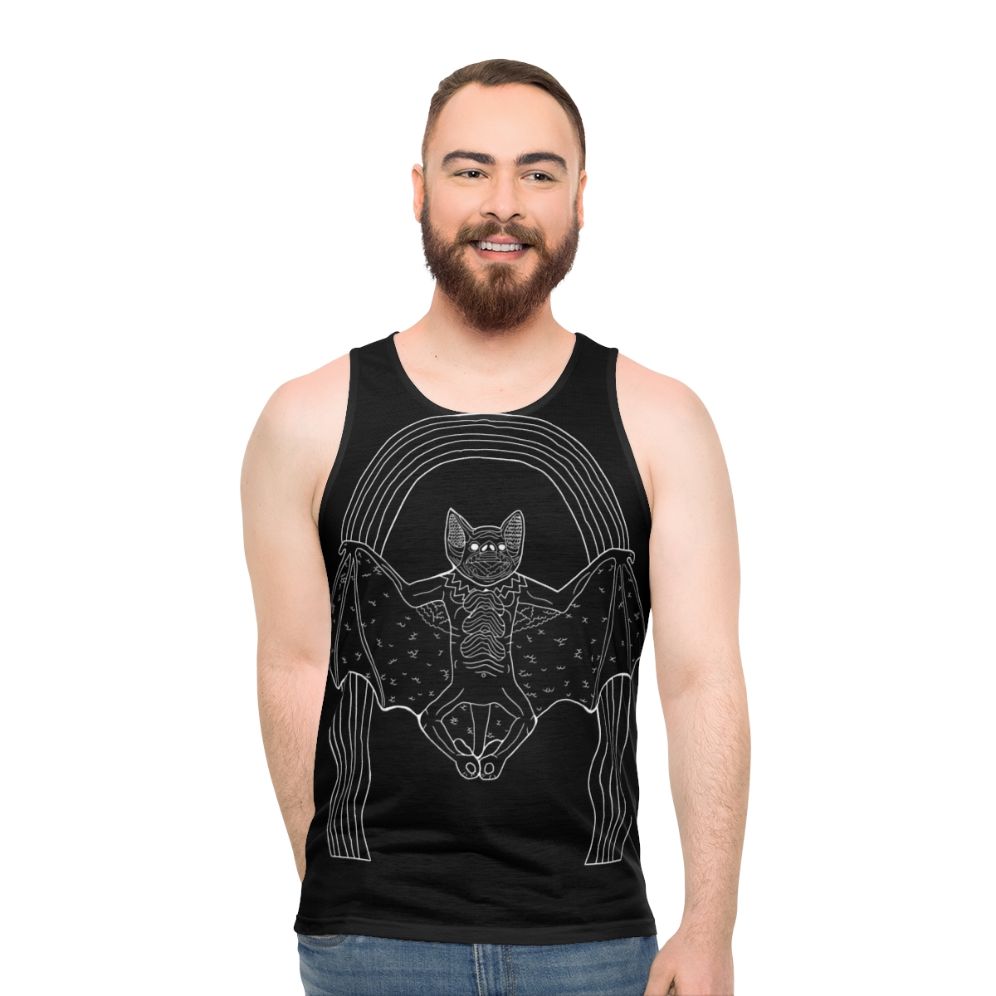 Unisex psychedelic music tank top - men