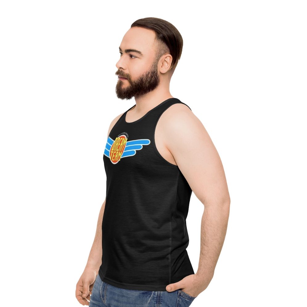 Retro music unisex tank top - men side