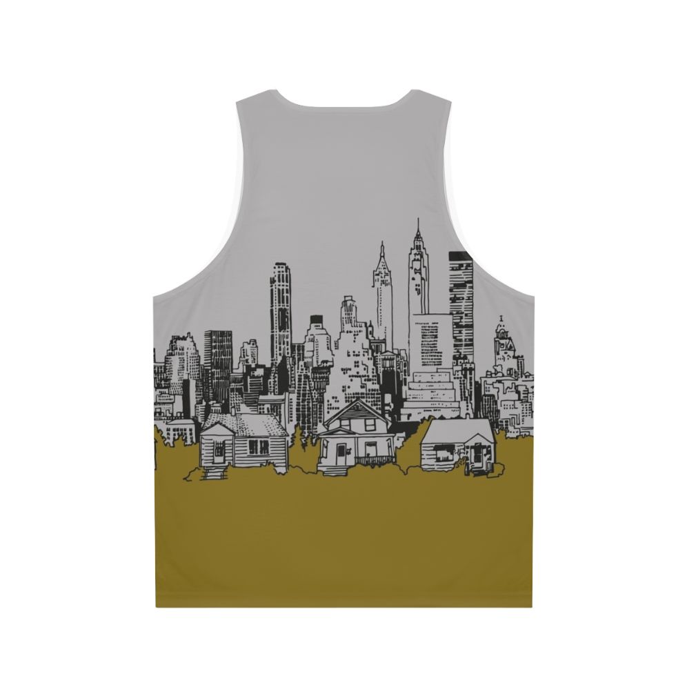 Unisex tank top featuring the album cover of "The Hissing of Summer Lawns" by Joni Mitchell - Back