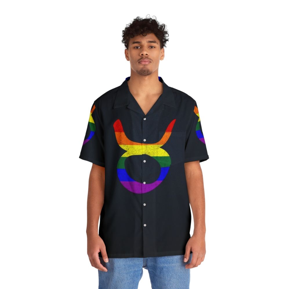 Taurus zodiac LGBTQ pride Hawaiian shirt - People Front