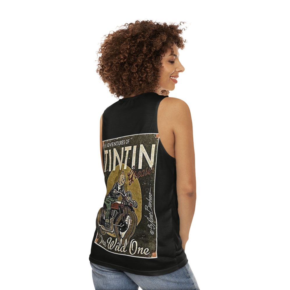 Tin Tin Unisex Graphic Tank Top - women back