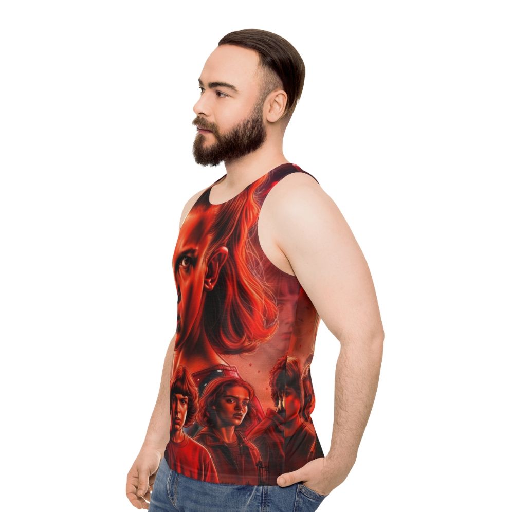 Eleven Unisex Tank Top with Stranger Things Inspired Design - men side