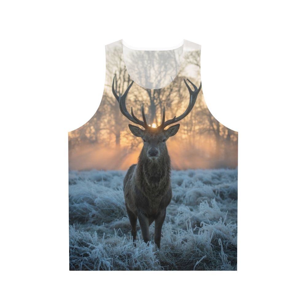 Mystic Highland Unisex Tank Top with Mythic Stag Design