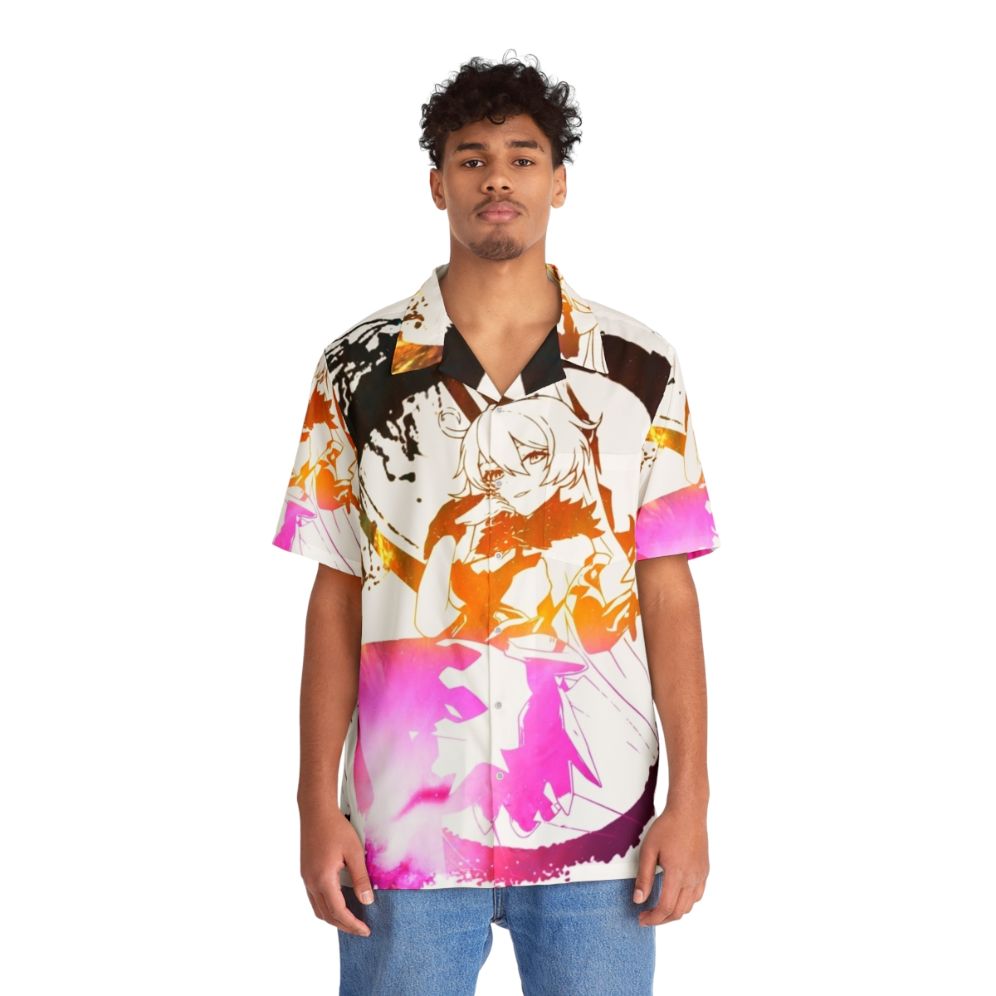 Herrscher Of The Void Hawaiian Shirt with Genshin Impact and Honkai Impact Inspired Designs - People Front