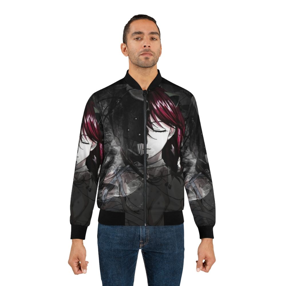 Anime-inspired Elfen Lied bomber jacket with kawaii and horror elements - Lifestyle