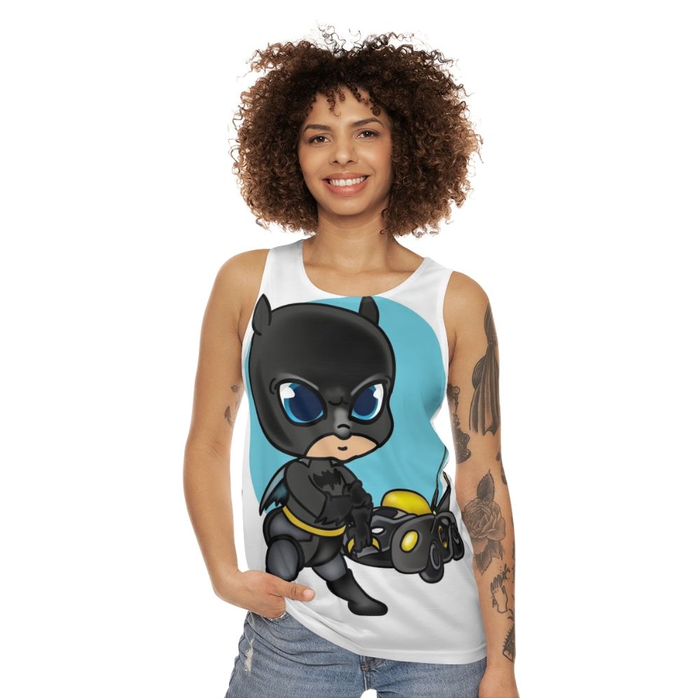 Spooky baby bat unisex superhero tank top - women