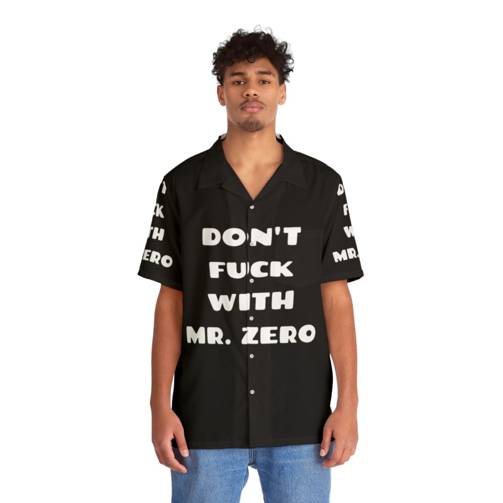 Vintage 1980s themed "Don't Fuck With Mr Zero" Hawaiian Shirt - People Front