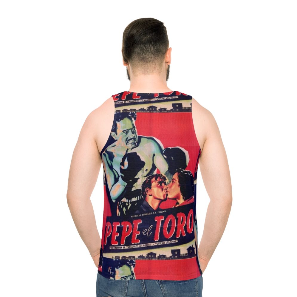 Vintage Mexican Cinema Icons Unisex Tank Top - men back