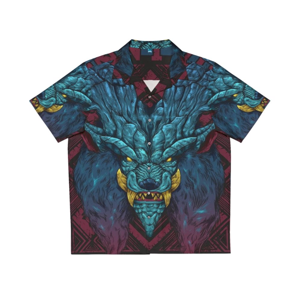 Hunting Club Lunastra Hawaiian Shirt featuring a dragon design