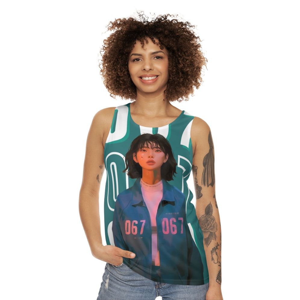 Squid Game Player 067 Kang Sae Byeok Unisex Tank Top - women