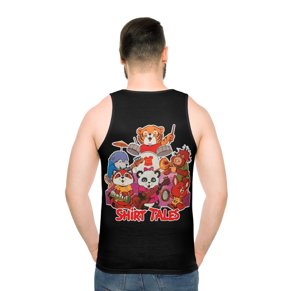 Retro 80s band tribute unisex tank top - men back