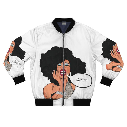 Naomi Smalls Drag Queen Bomber Jacket with Club 96 and Club Hive Designs