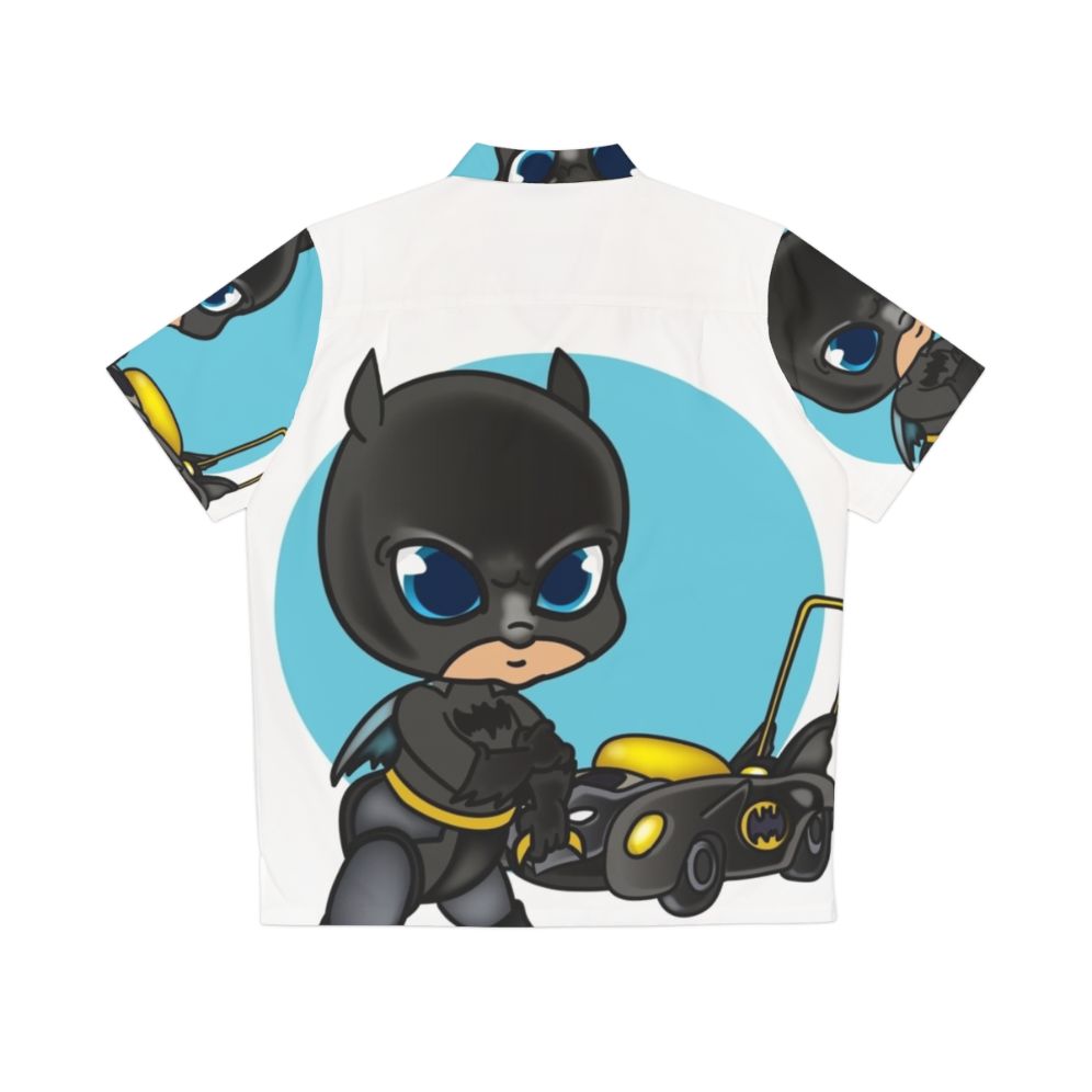 Adorable baby bat in a Hawaiian shirt cartoon design - Back