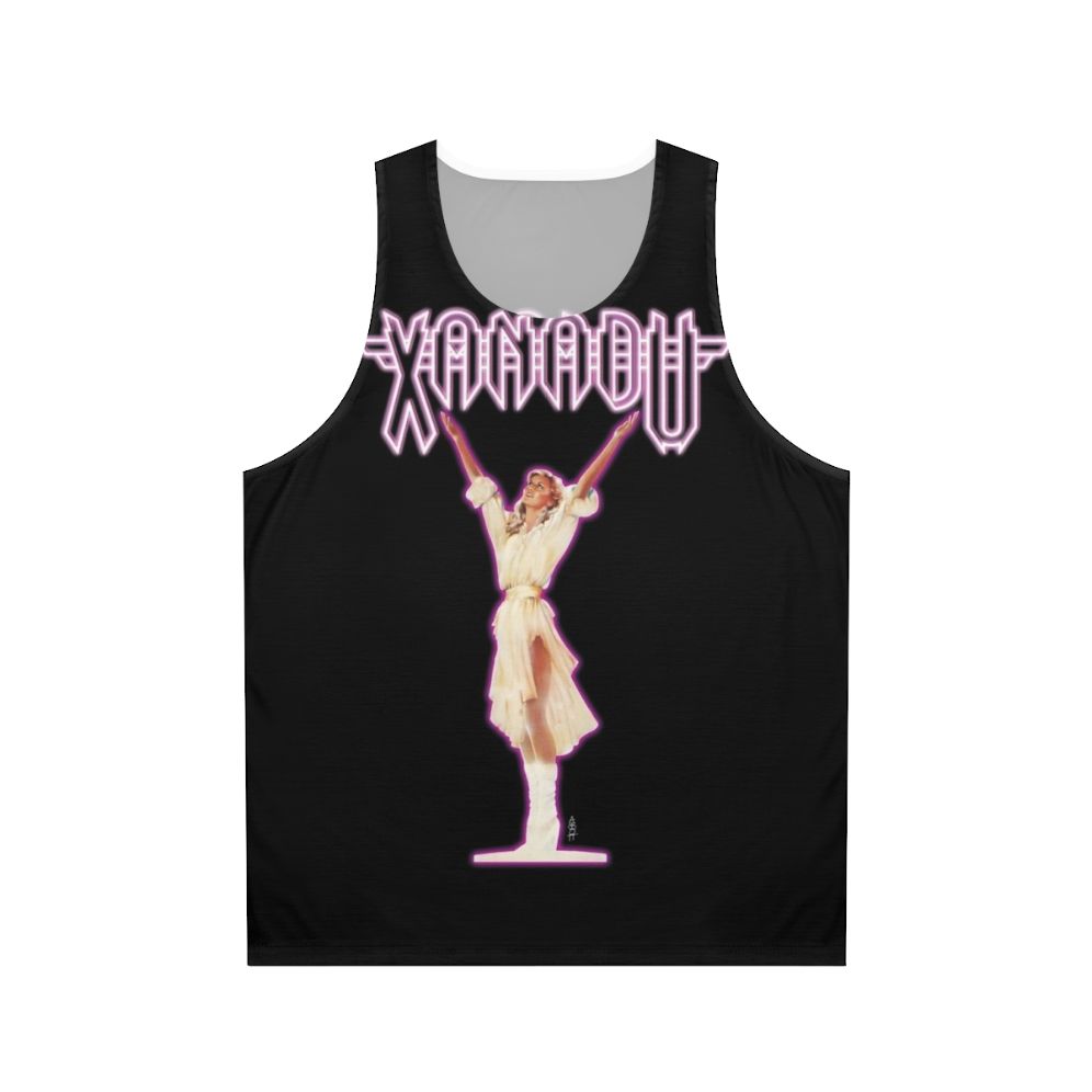 Retro-style Xanadu unisex tank top featuring Olivia Newton John