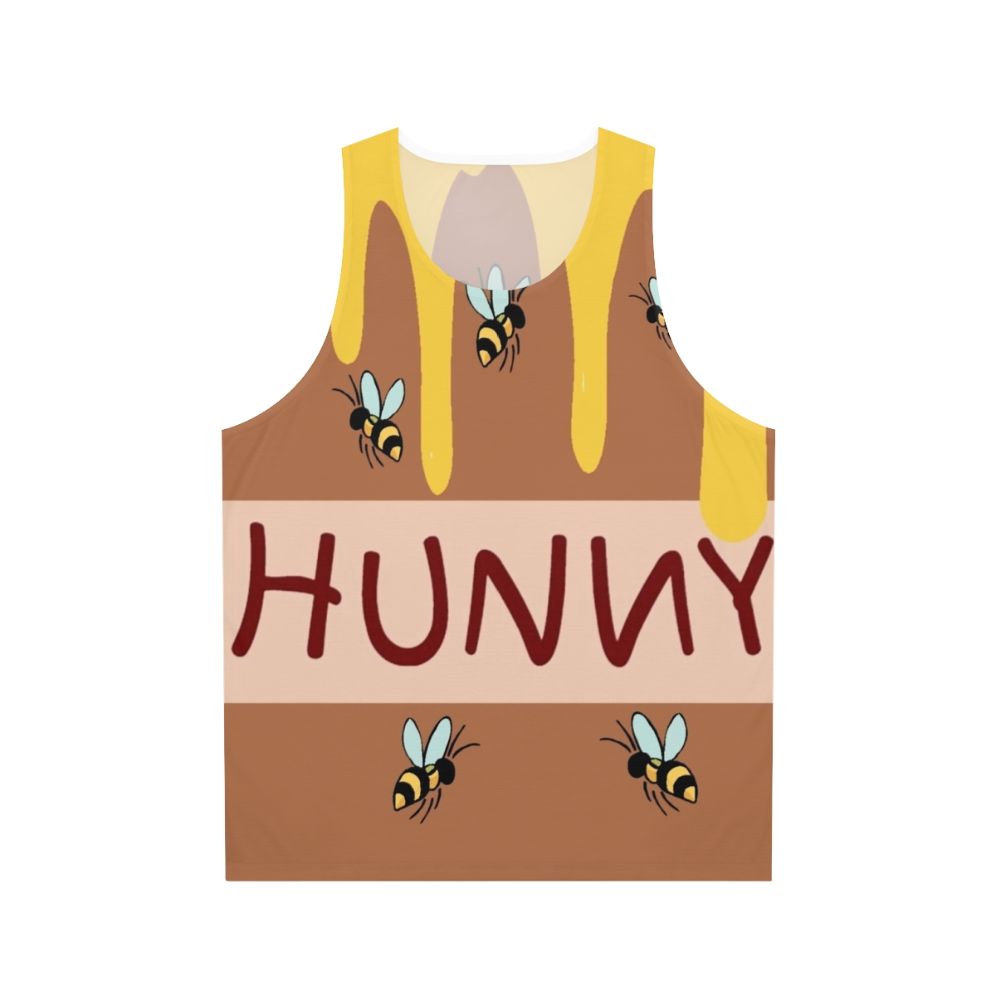 Honey-themed unisex tank top with cute cartoon graphic