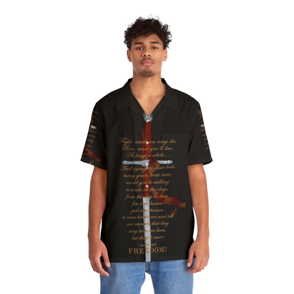 hawaiian shirt inspired by the cult classic movie braveheart - People Front