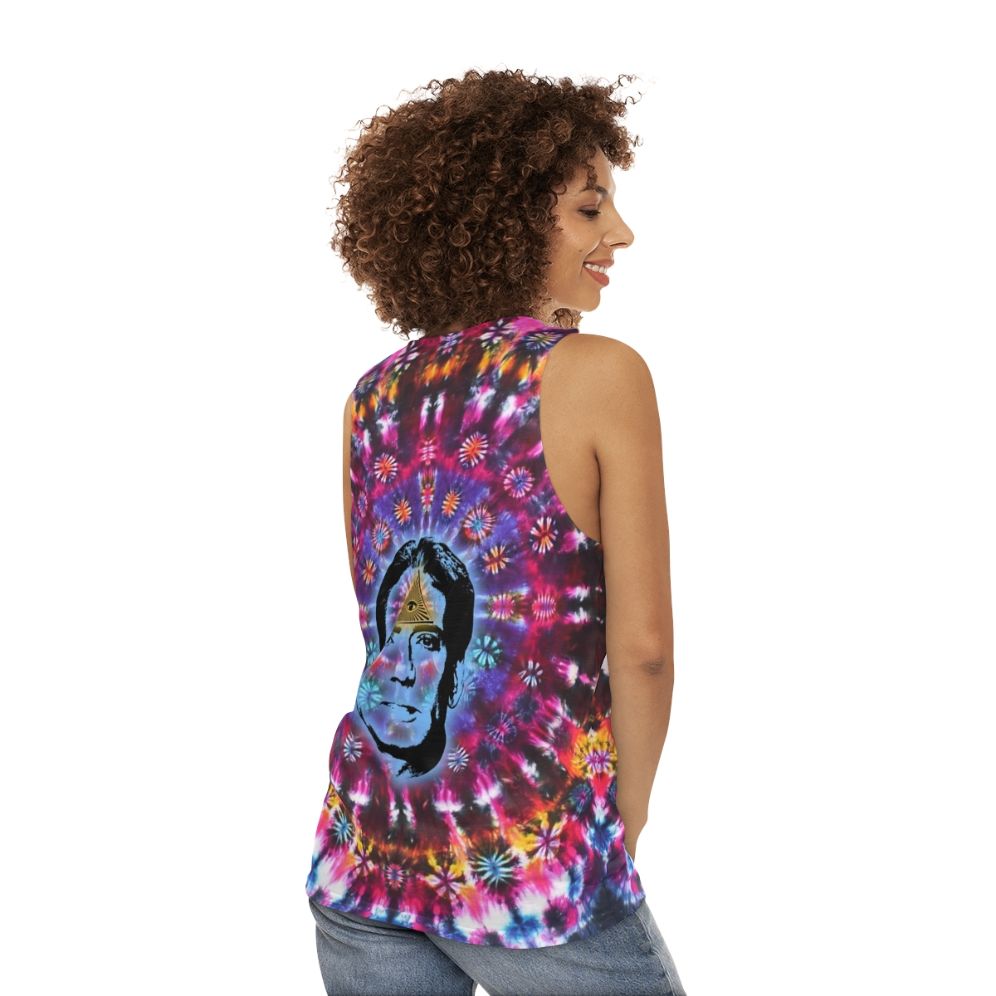 Nicolas Cage Tie Dye Shambhala Unisex Tank Top - women back