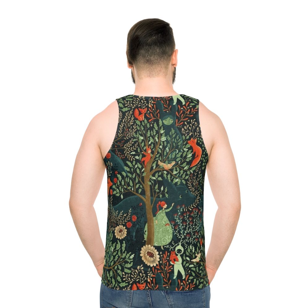 Whimsical Wonderland Enchanted Forest Fairy Tale Floral Tank Top - men back