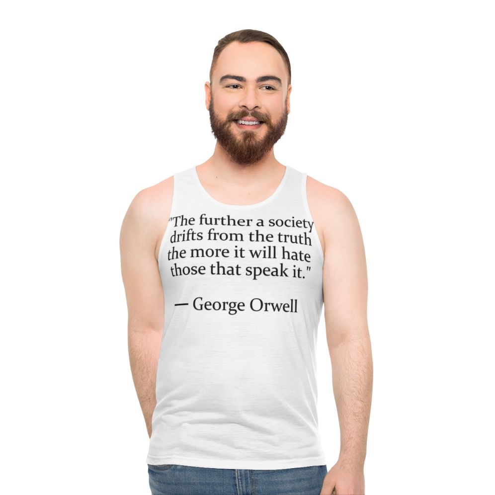 George Orwell truth quote unisex tank top - men