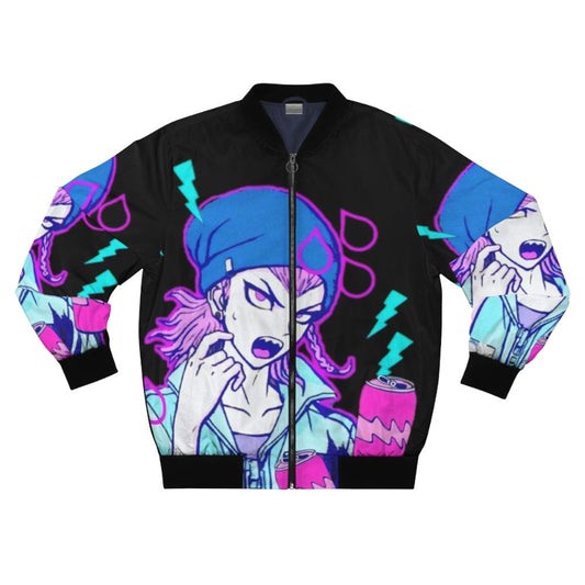 Pastel-colored bomber jacket featuring the character Kazuichi Souda from the anime/video game Danganronpa