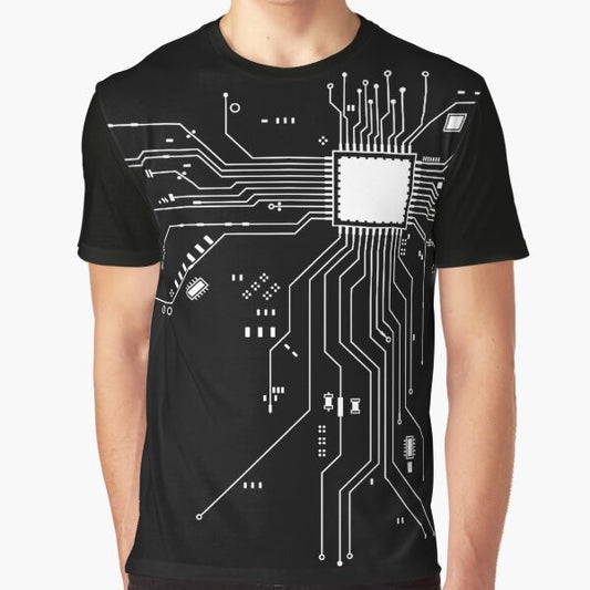 CPU Processor Circuit Diagram Graphic T-Shirt