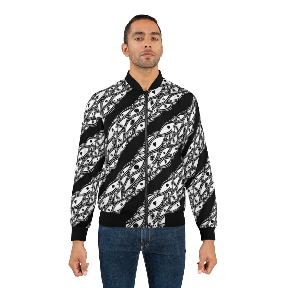 Spooky eyes pattern bomber jacket - Lifestyle