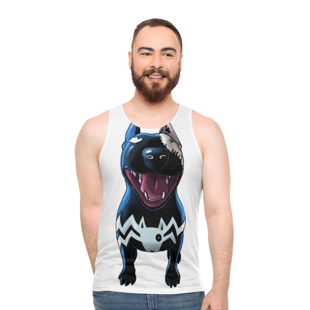 Superhero vs Supervillain Unisex Bull Terrier Tank Top - men