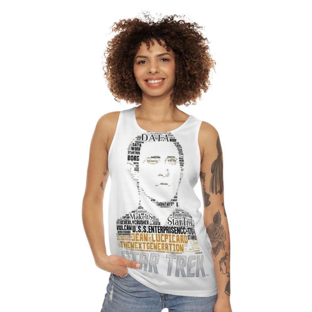 Data Star Trek: The Next Generation Unisex Tank Top - women