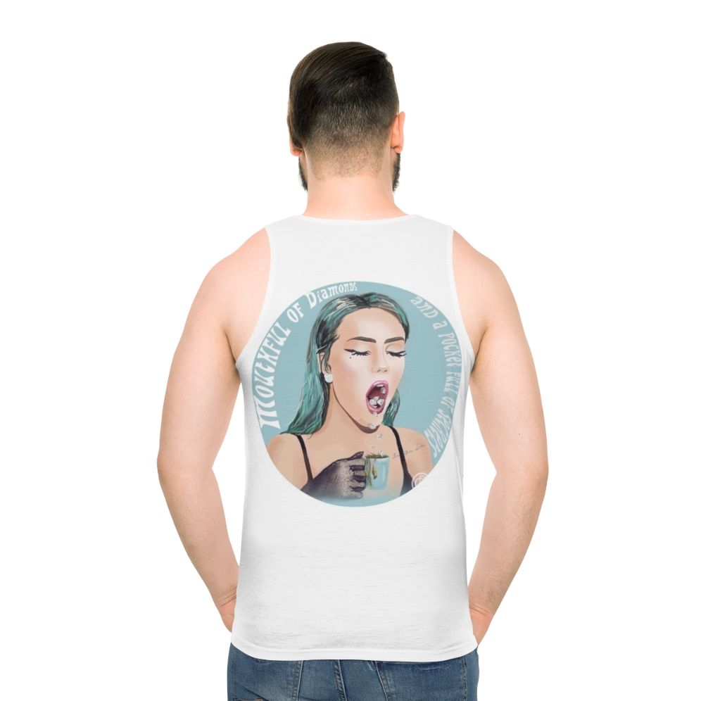 Phantogram Mouthful of Diamonds Unisex Tank Top - men back