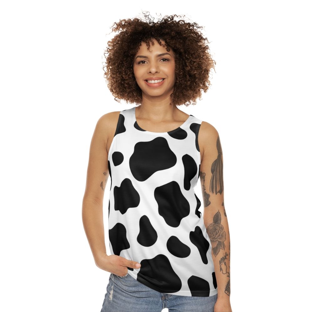 Cow Spots Pattern Unisex Tank Top - women