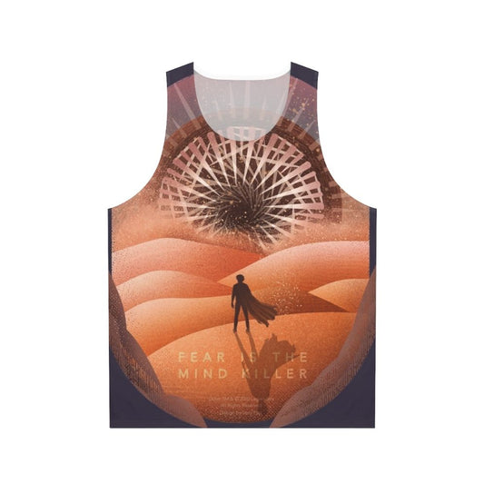 Dune-inspired "Fear is the Mind Killer" unisex tank top