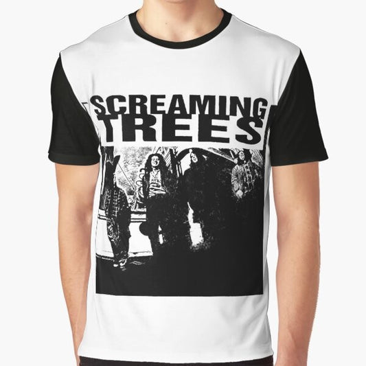 Screaming Trees Grunge Graphic T-Shirt featuring the iconic Screaming Trees band logo and design