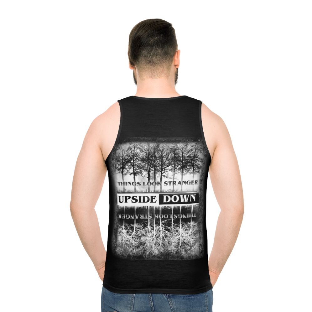 Stranger Things Upside Down Design Unisex Tank Top - men back