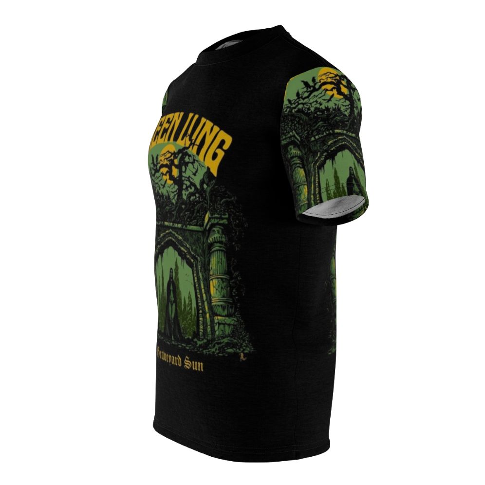 Green Lung Graveyard Sun Doom Metal T-shirt Design - men left